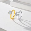 2ct 3ct 5ct 8ct D Color Moissanite Engagement Ring For Women 18KGold 925 Sterling Silver Gold Plated Solitaire Rings Wholesale 1