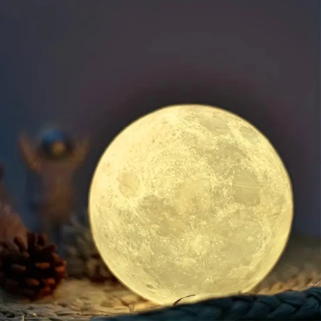 Luz de luna LED para decoración de dormitorio, luz de noche de luna DIY, regalo de cumpleaños para niña, niño, mujer, 1 LED - Imagen 3