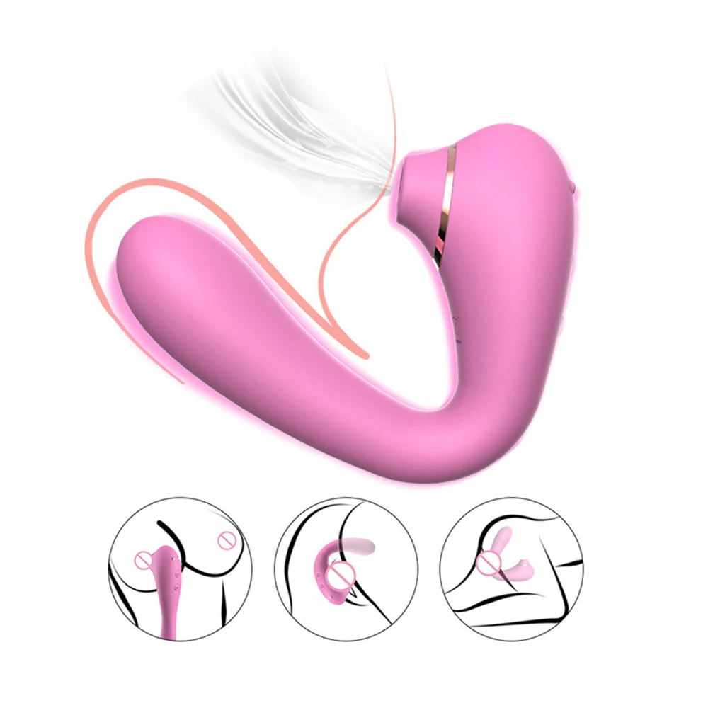 Clitoral Sucking Vibrator And G-spot Stimulator Bendable Massager_voghion.com
