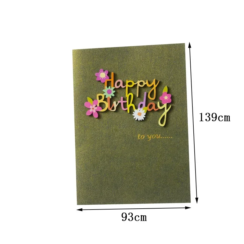 3D Post Card For Birthday Christmas Wedding Invitations Greeting Cards Handmade Flower Message Card Thank You Greeting
