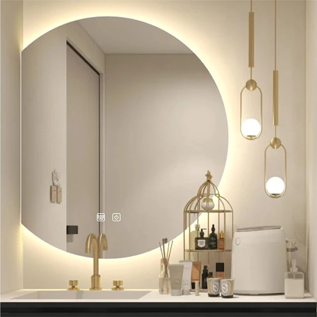 12 pouces Rond Miroir De Courtoisie Avec 7 Lampe Ampoules , LED