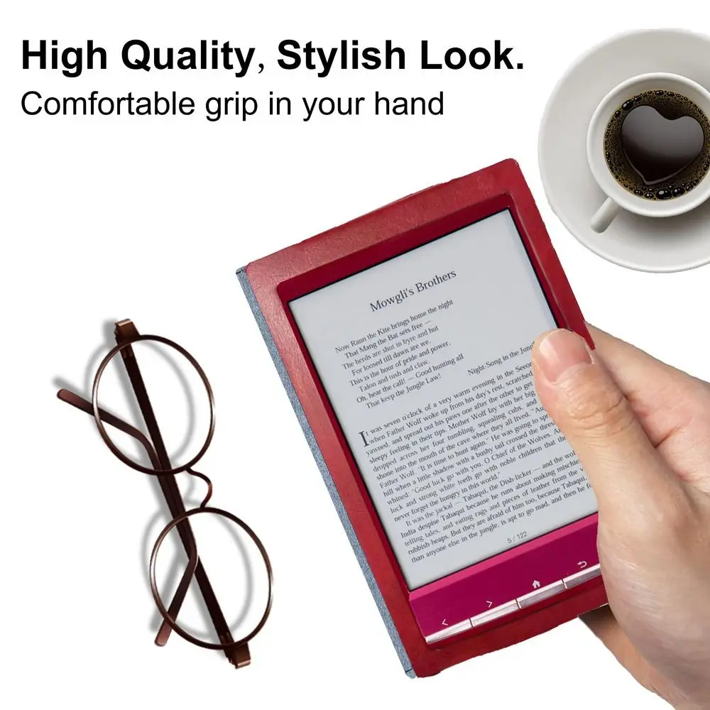 Premium Magnetic E-Reader Case - Anti-Fall Soft Folio Cover with Microfiber Lining and Leather Protective Shell