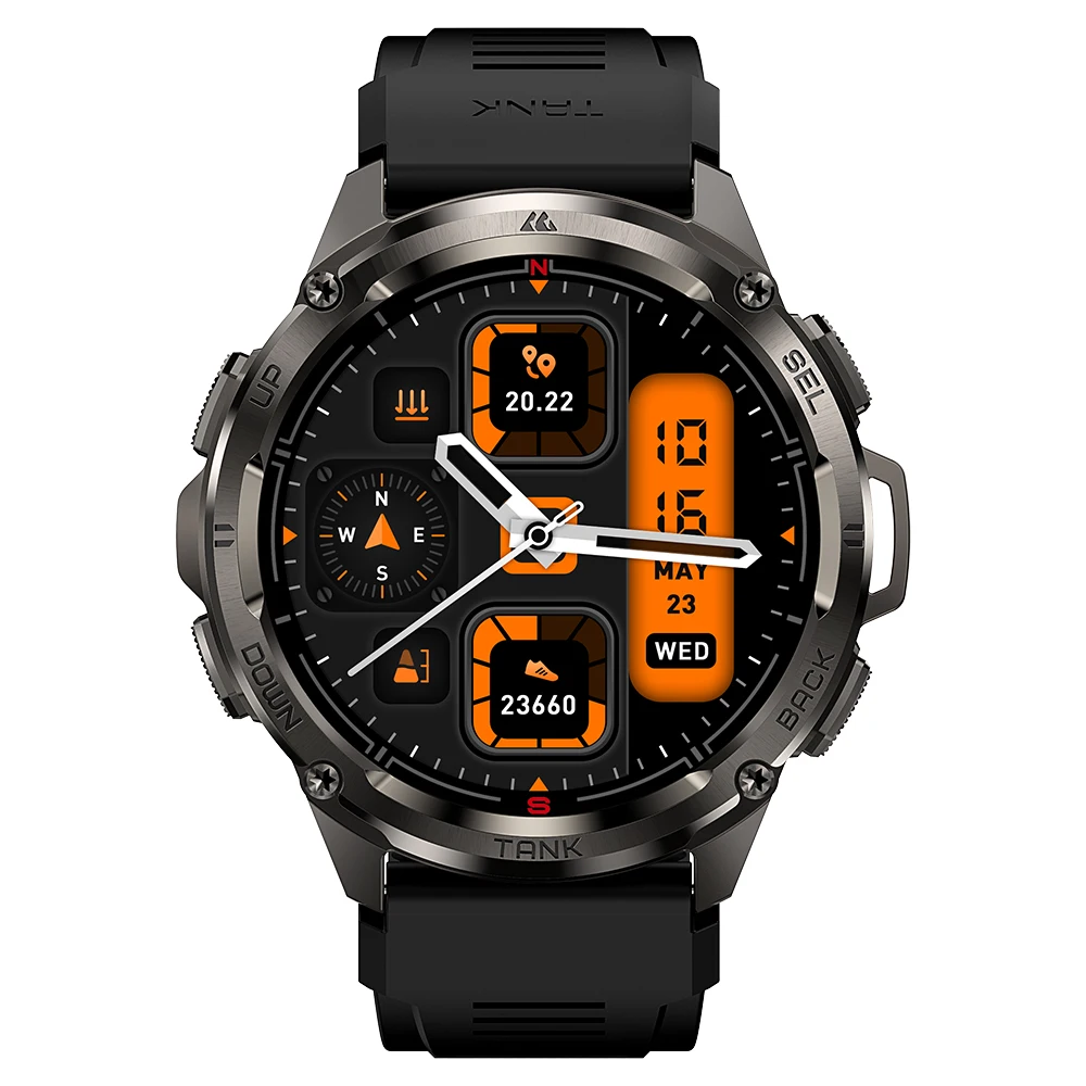 코스펫 탱크 T3 울트라 – GPS 내장 스마트워치 블루투스 통화 기능 5ATM 방수 야외 운동용 AMOLED 470mAh AOD