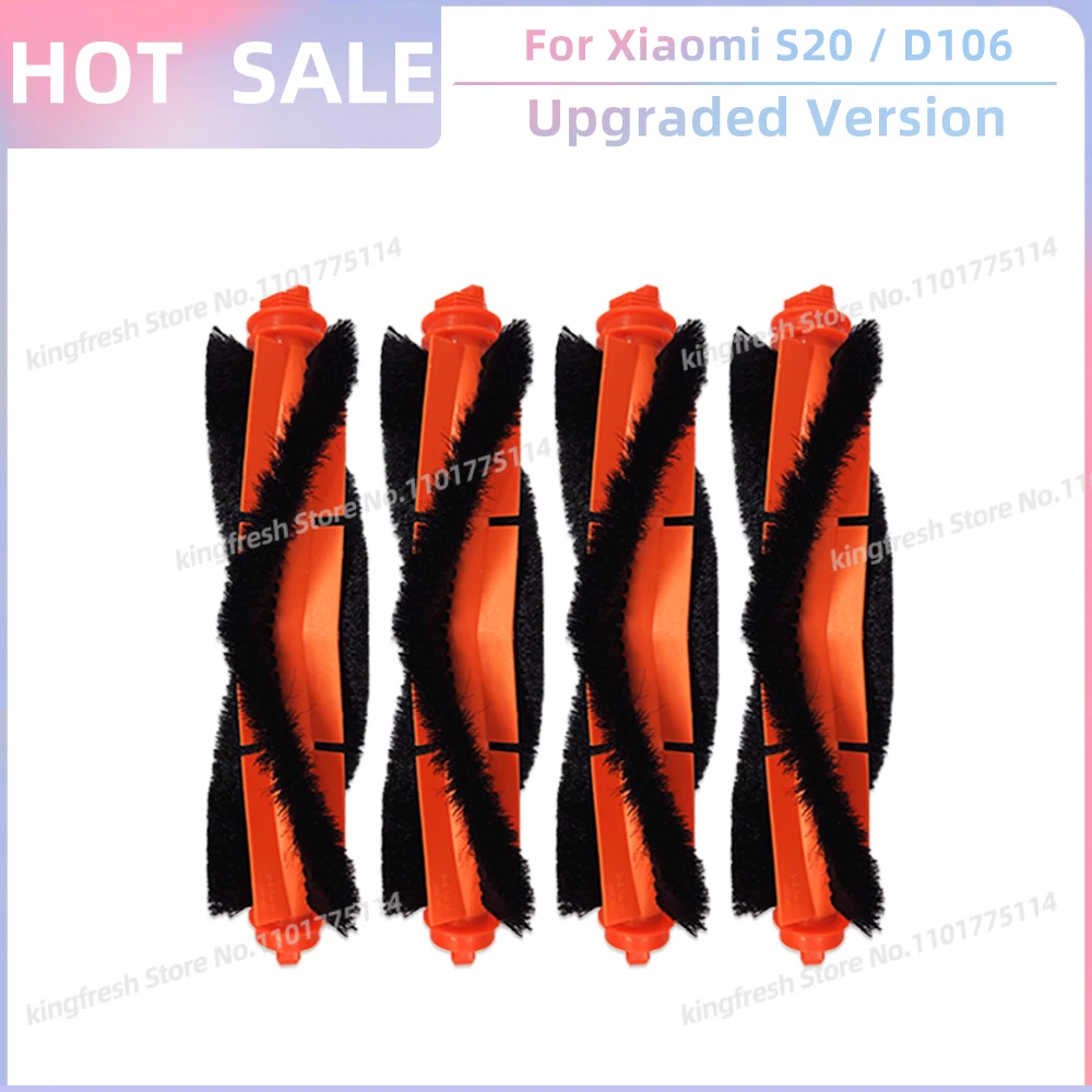 Vervangende kit accessoires compatibel met Xiaomi Robotstofzuiger S20/D106 Onderdelen 1 Hoofdborstel 2 Zijborstels 2HEPA-filter 2Mop Doek