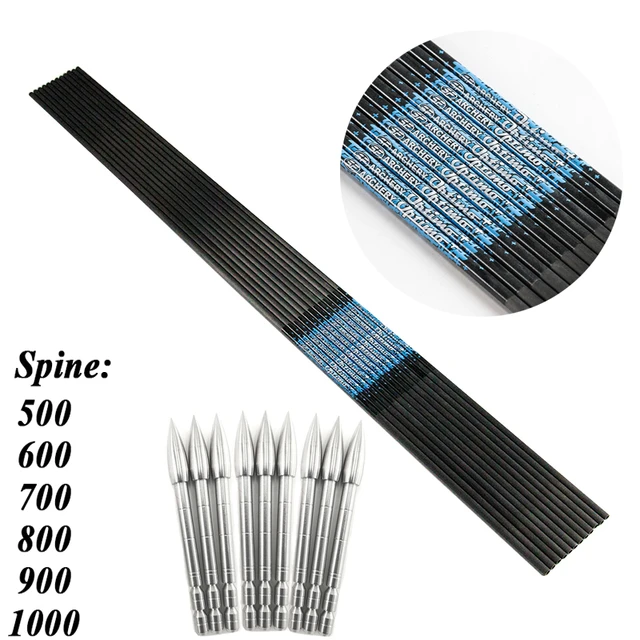 Flechas de carbono para arco recurvo estándar, 30 0,76 cm, 12 pzas