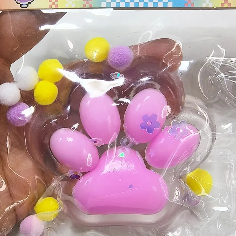 Squishy Cat Paw Stress Relief Toy – Soft Kawaii Squeeze Toy for Anxiety Decompression Sensory Fidget Gift for Kids & Adults - Bilde 5