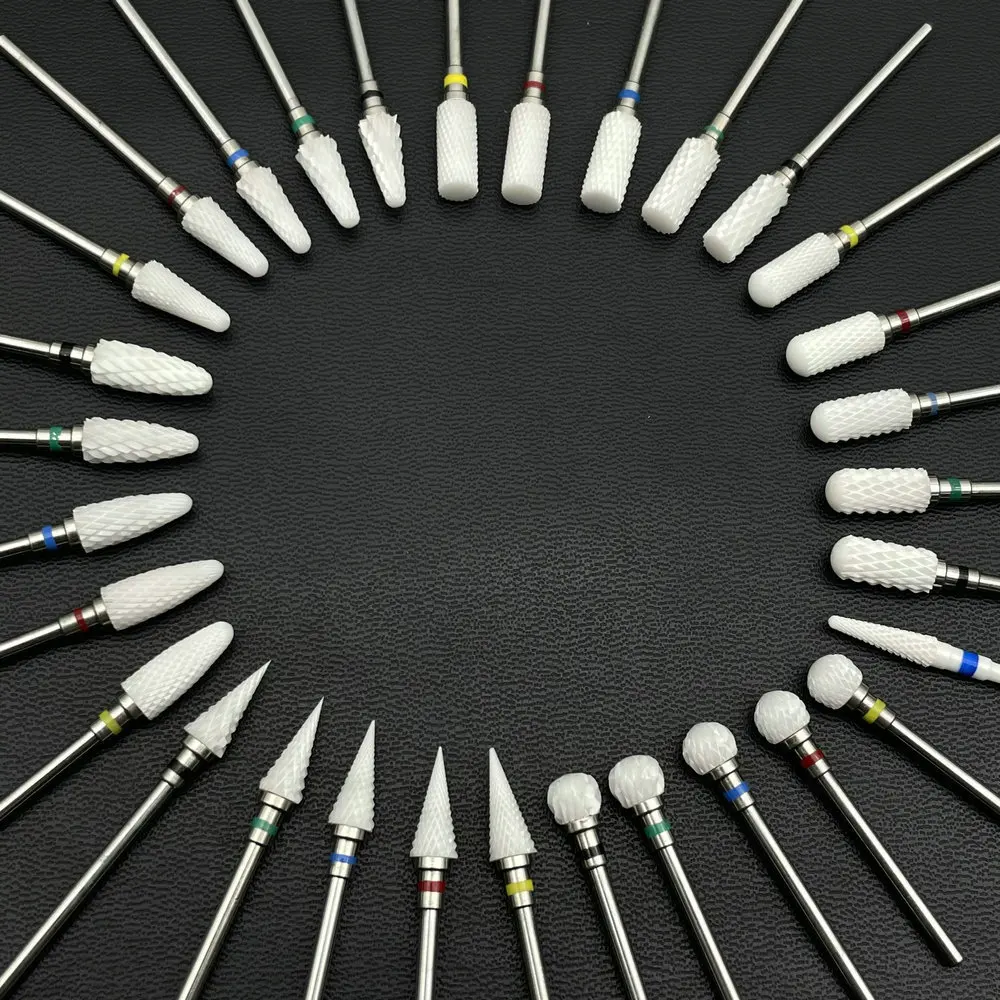 Nail Drill Bit Ceramic Milling Cutte Electric Burr Nail Files Pedicure Manicure Removing Gel Dead Skin Polish Art Accessory