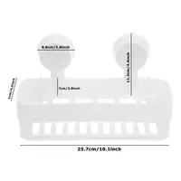 Corner Shelf With Suction Shower Rack Organizer Cup Bathroom Storage Wall Basket 6