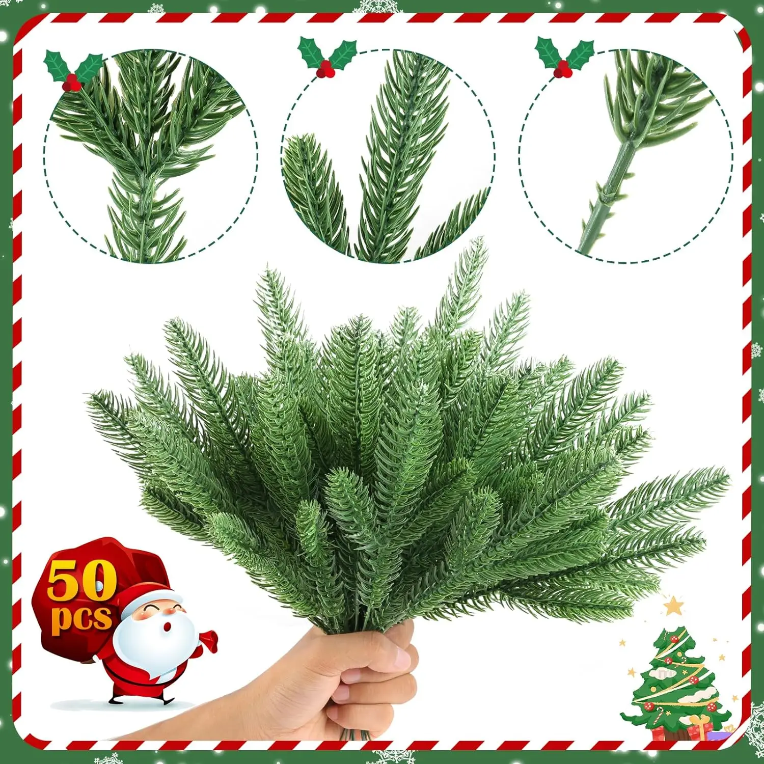 Set of Artificial Pine Branches