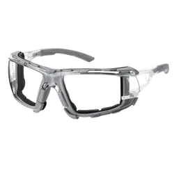 Clear Protective Sports Goggles for Adults and Youth - Anti - Wind, Night Driving, and Cycling Eye Safety Glasses (Gray)