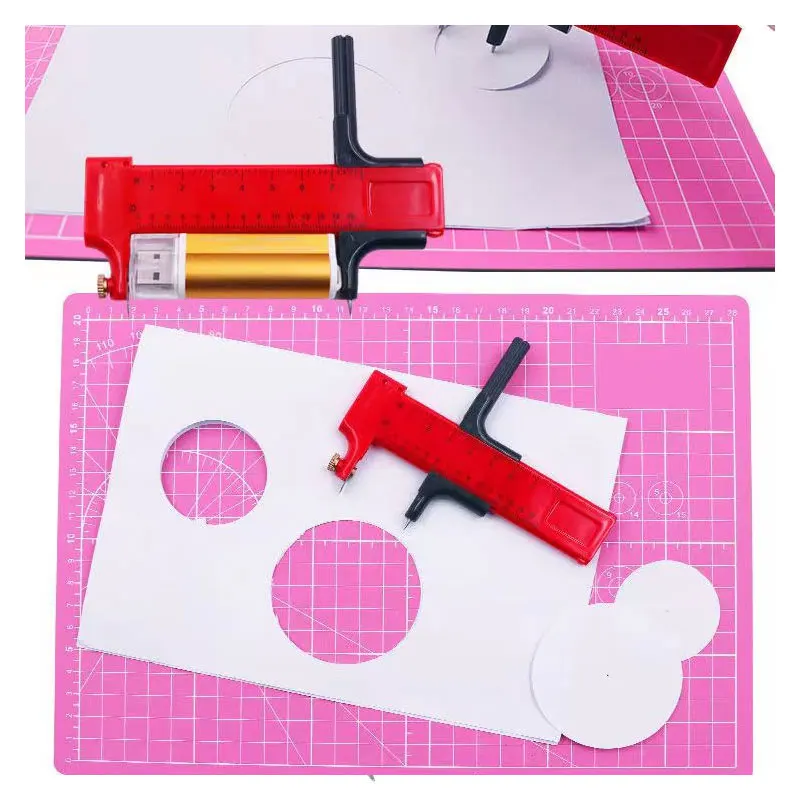 

1 Piece Adjustable 360° Round Cutting Knife Compass Circle Cutter Paper Handle Making Paper Crafts DIY Scrapbooking