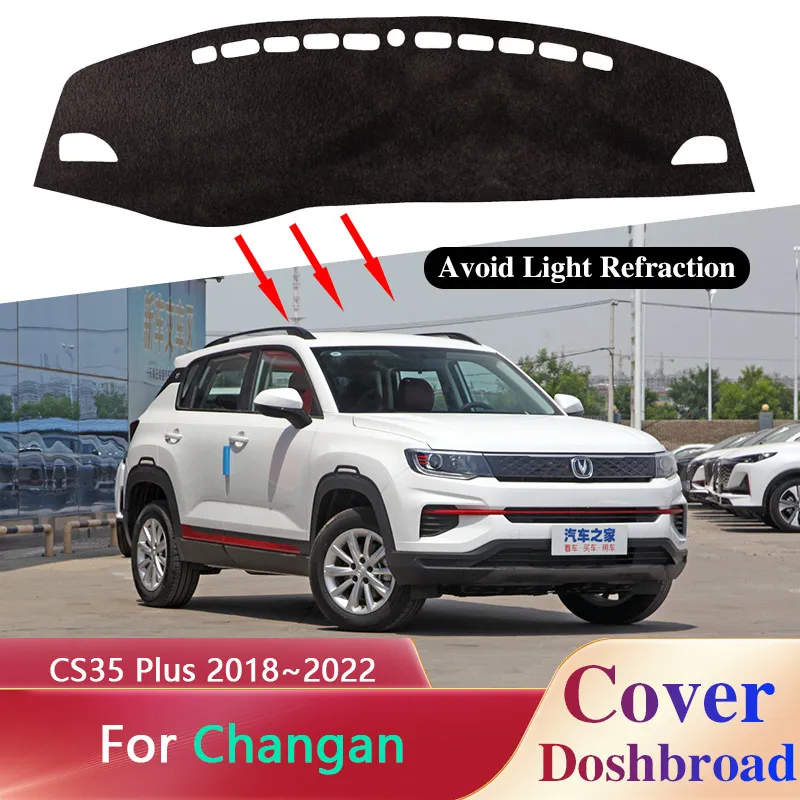 

Dashboard Cover Board Mat for Changan CS35 Plus 2018~2022 Carpet Sunshade Anti-dirty Anti-sun Car Sticker Accessories 2019 2020