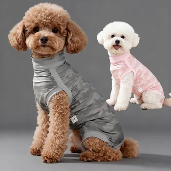 Dog Surgery Recovery Suit, Female/Male Dog Onesie for Spay/Neuter, High Neck Anti-Licking Breathable for Small/Medium/Large Dogs