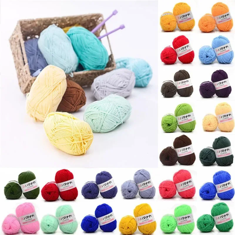 Knitted hand LOT blanket  Crochet babycare sweater Baby Yarn Colorful 25g Soft Cotton 4PLY soft  Knitting Scarf Wool 4