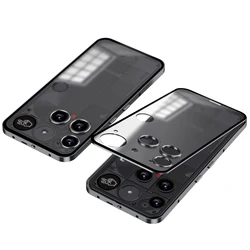 Alloy Metal Lens Protection Case with Transparent Tempered Glass - Shockproof Cover for Nothing Phone 3 (Grey)
