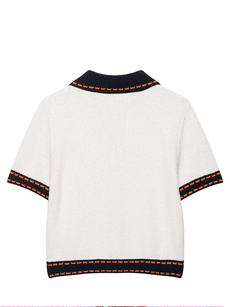 Chic Elegant Cardigans Women 2025 New Fashion Short Sleeve Sweater Knitted Coat Casual Knitwear Top