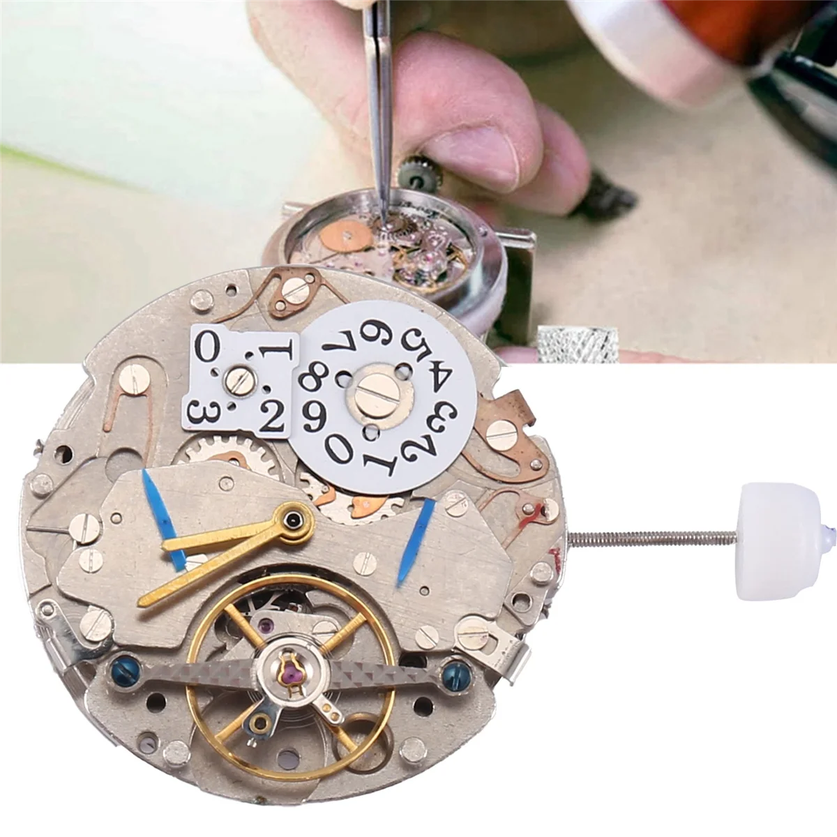 Watch Movement Automatic Mechanical Movement L10 Watch Heart 5 PIN 12 O'clock Calendar 3/9 Seconds New LB10