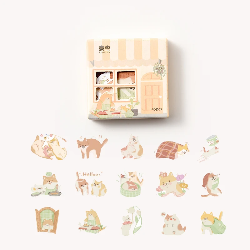 45pcs Stickers Kawaii Animals Pegatinas Stationery Autocollant Cute  Stickers For Kids Scrapbooking Journal Stickers Aesthetic - Stationery  Sticker - AliExpress