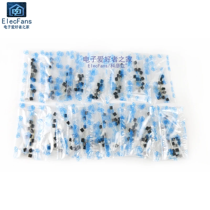 

Широко используемые пакеты транзисторов 18 типов, 180 шт. S8050/S8550/S9012/9013/S9014 прямая вилка TO-92