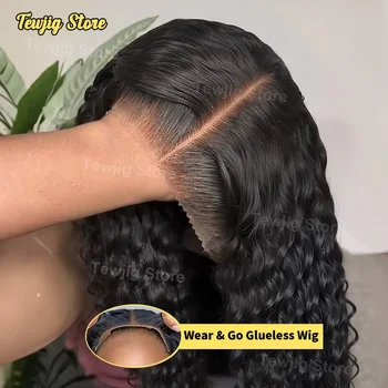 30 40 Inch Water Wave Lace Front Wig 4x4 5x5 Deep Wave Glueless Closure Wig Brazilian 13x6 HD Curly Lace Frontal Human Hair Wigs 1