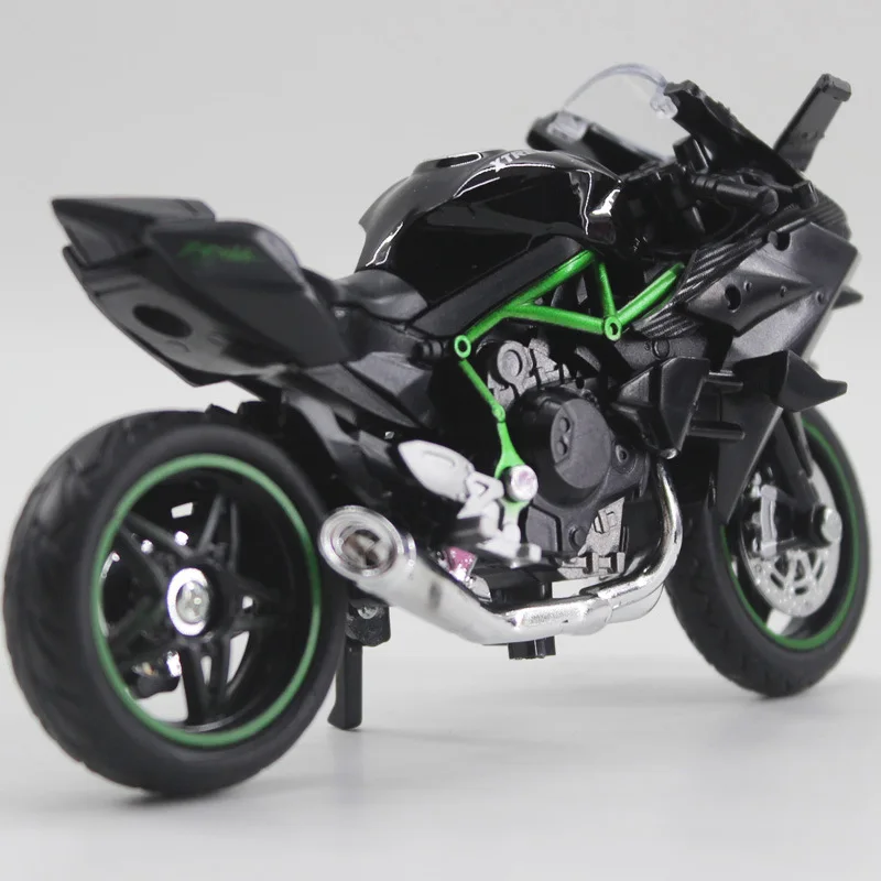 1:18 Kawasaki Ninja ZX-12R hakiki alaşım motosiklet modeli statik