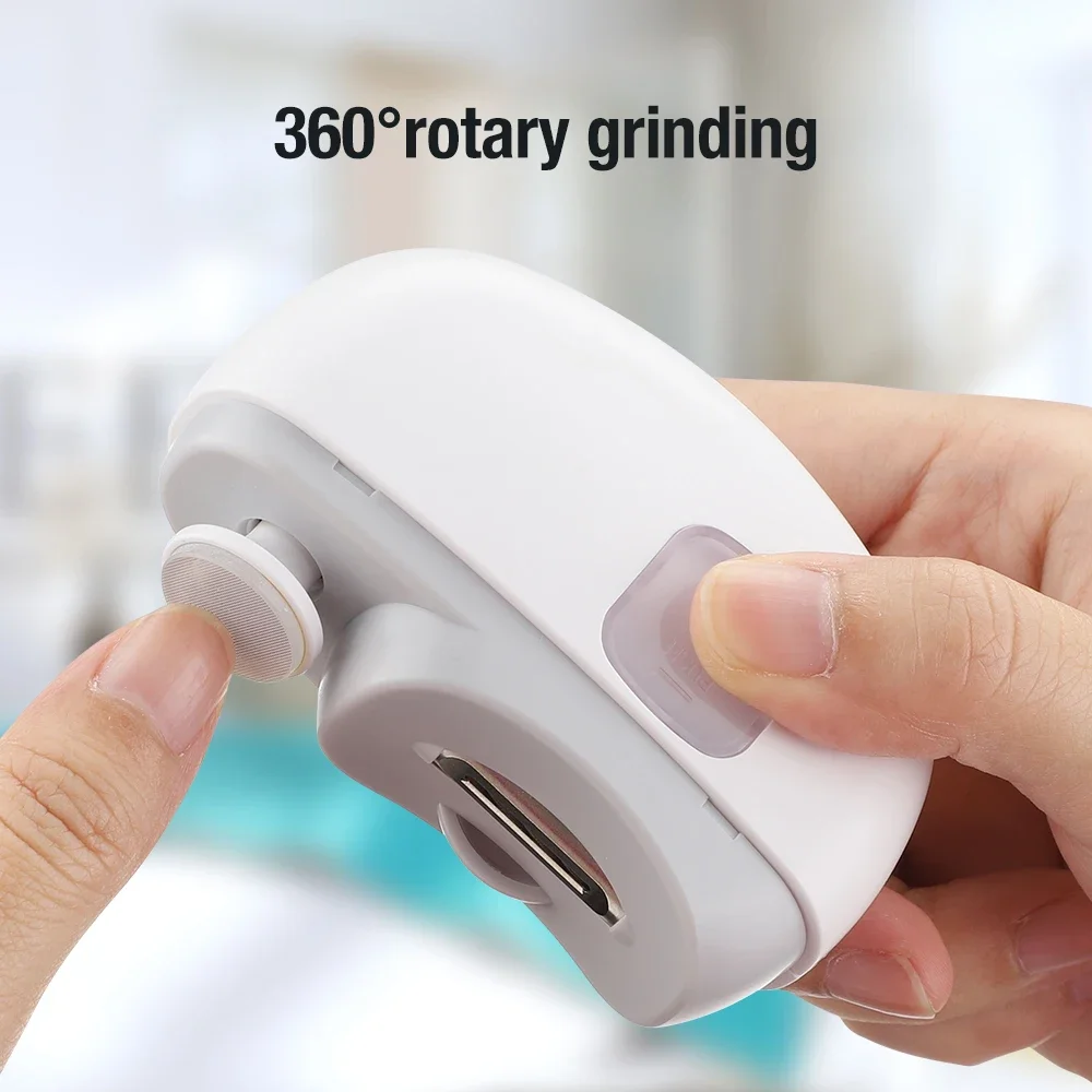 3 in1 Grinding & Polishing Automatic Electric Nail Clipper Multifunctional Portable Nail Grinder with LED Electric Manicure Tool