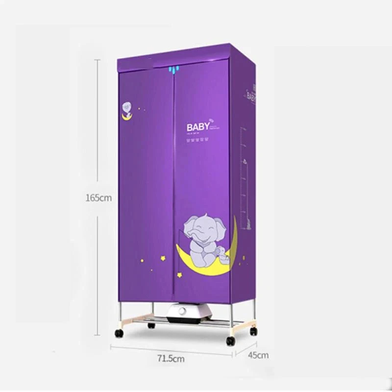 TJ-J202P Electric Clothes Dryer Household Large Capacity 3-Layer Wardrobe Drying Machine 220V Automatic Baby Clothes Dryer 1.2KW 4