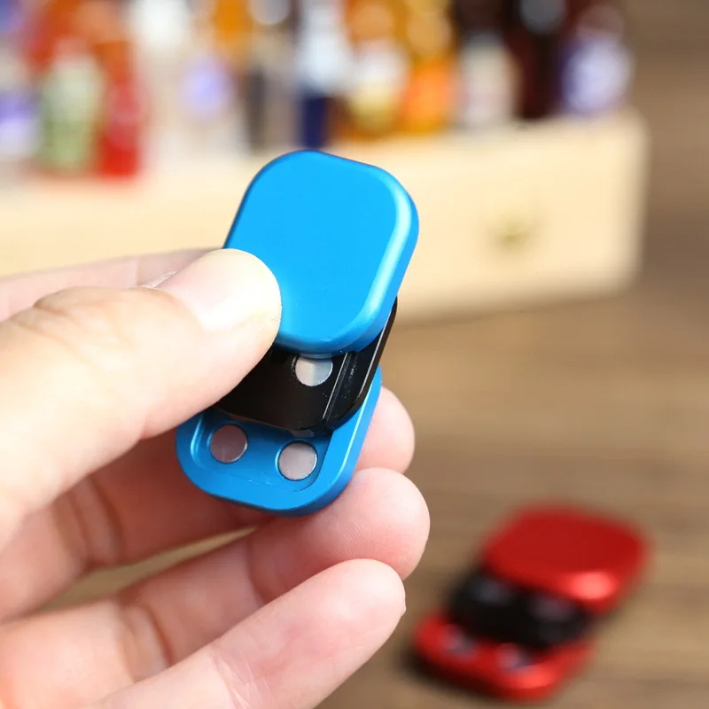 Magnetic Push Card Haptic Coin Metal Fidget Slider Stress Relief_voghion.com