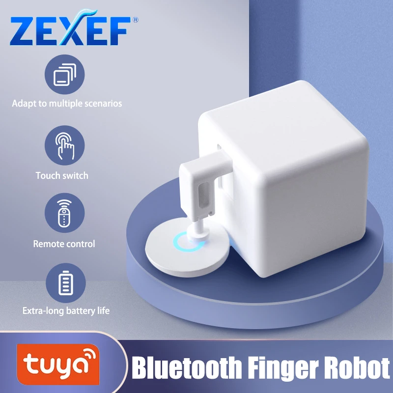 ZEXEF Tuya Smart Fingerbot Switch Bot Remoter for Garage Curtains Works With Alexa Google Home Voice Assistant