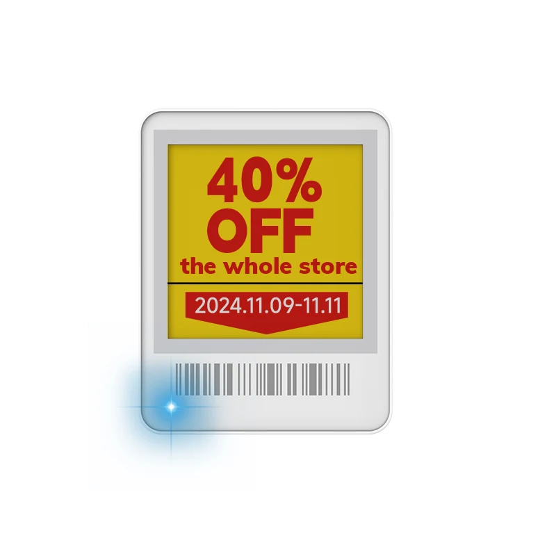 MinewTag 12pcs Electronic Shelf Label Electronic Price Sign Clear 4-color E-ink Price Tag by APP