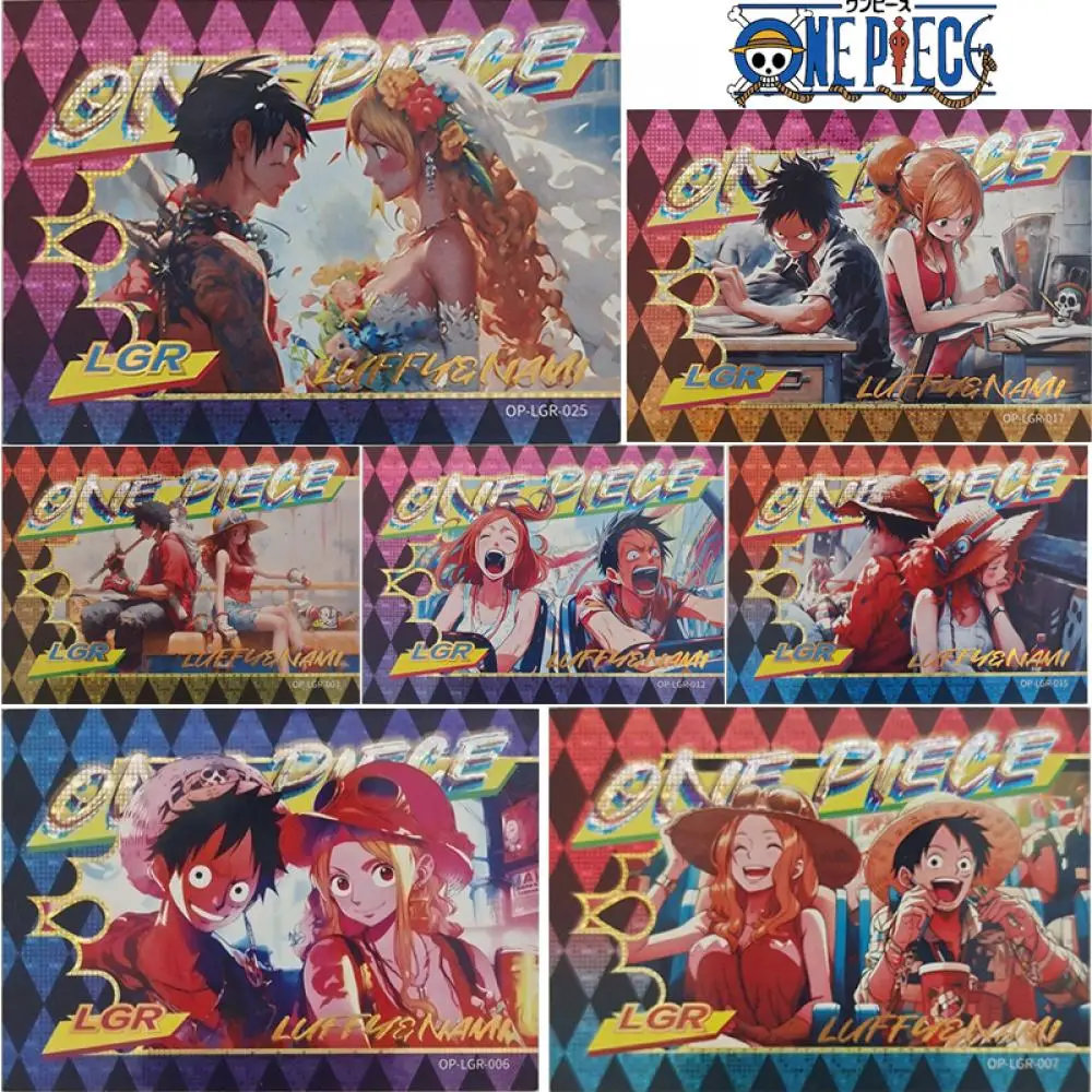 Anime One Piece Lgr Series Monkey D. Rufy Nami Coppia Daily Theme Collection Card Christmas Birthday Gift Entertainment Toys