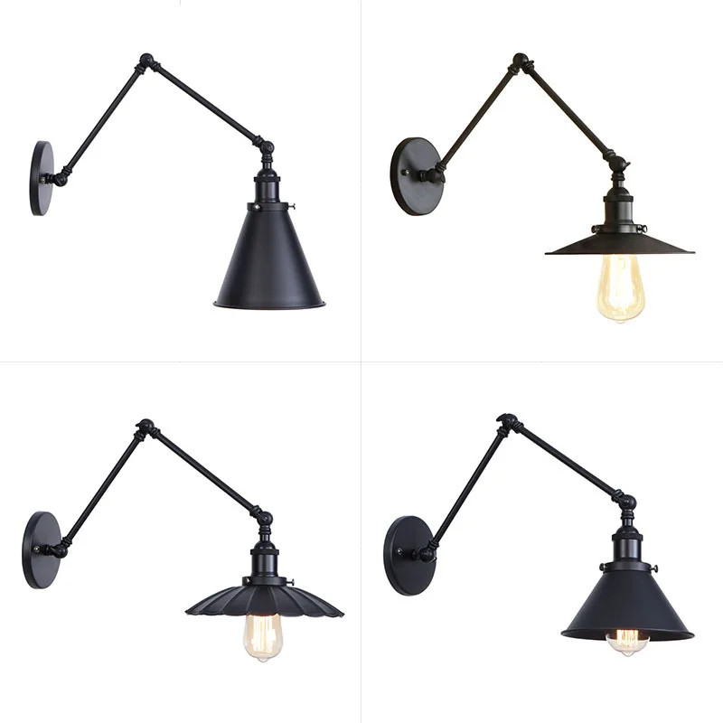 Nordic Minimalista Ristorante Caffetteria Scale Balcone Corridoio Lampada Da Parete In Ferro Lampada Da Parete Decorativa Industriale Retrò Americana