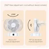 Portable Mini Desktop Fan Silent High Wind Power Cordless Rechargeable Fan 5 Speed Cooler Small Fan for Students Office Gifts 5