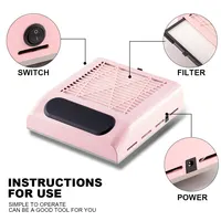 Upgrade Nail Dust Collector Extractor Fan For Manicure Machine Powerful Nail Vacuum Cleaner With Remove Filter Nail Equipment 5