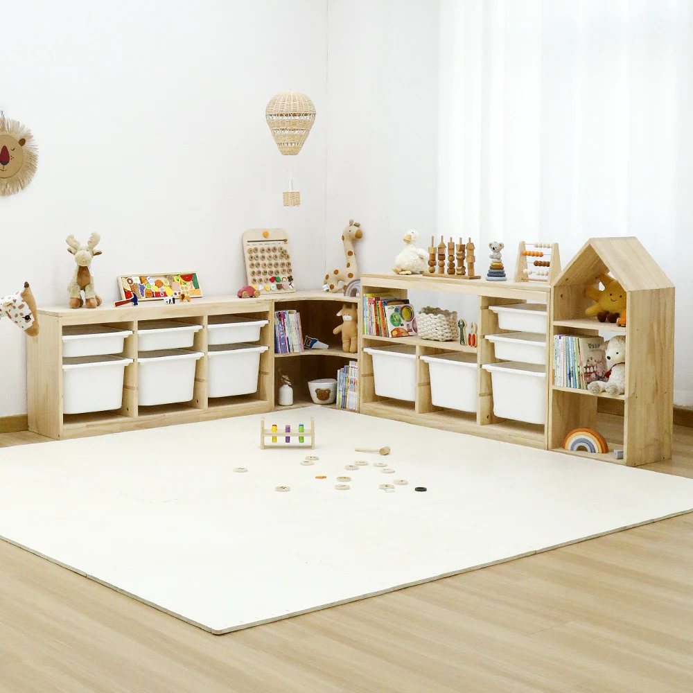 Wooden Toy Storage Bedroom Cabinet Bookshelves Display Book Cabinet Storage Wooden Bookshelf Small Spaces Shelf