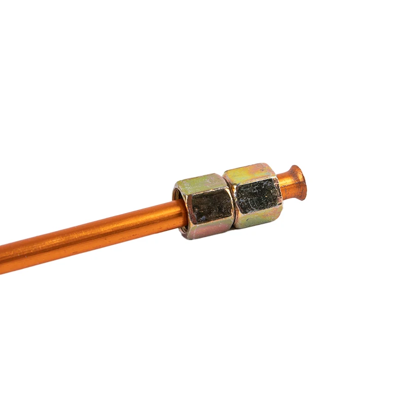 1PC High Quality G1/8 200mm Hex Nut Air Compressor Copper Exhaust Tube Replacement Hex Nut Copper Air Pipe Oil Pump Parts