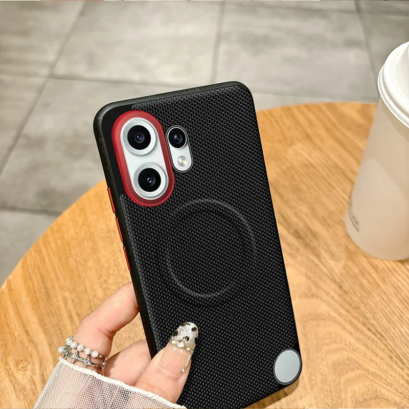 Luxury PU Leather Magnetic Protective Back Cover, Shockproof Bumper
