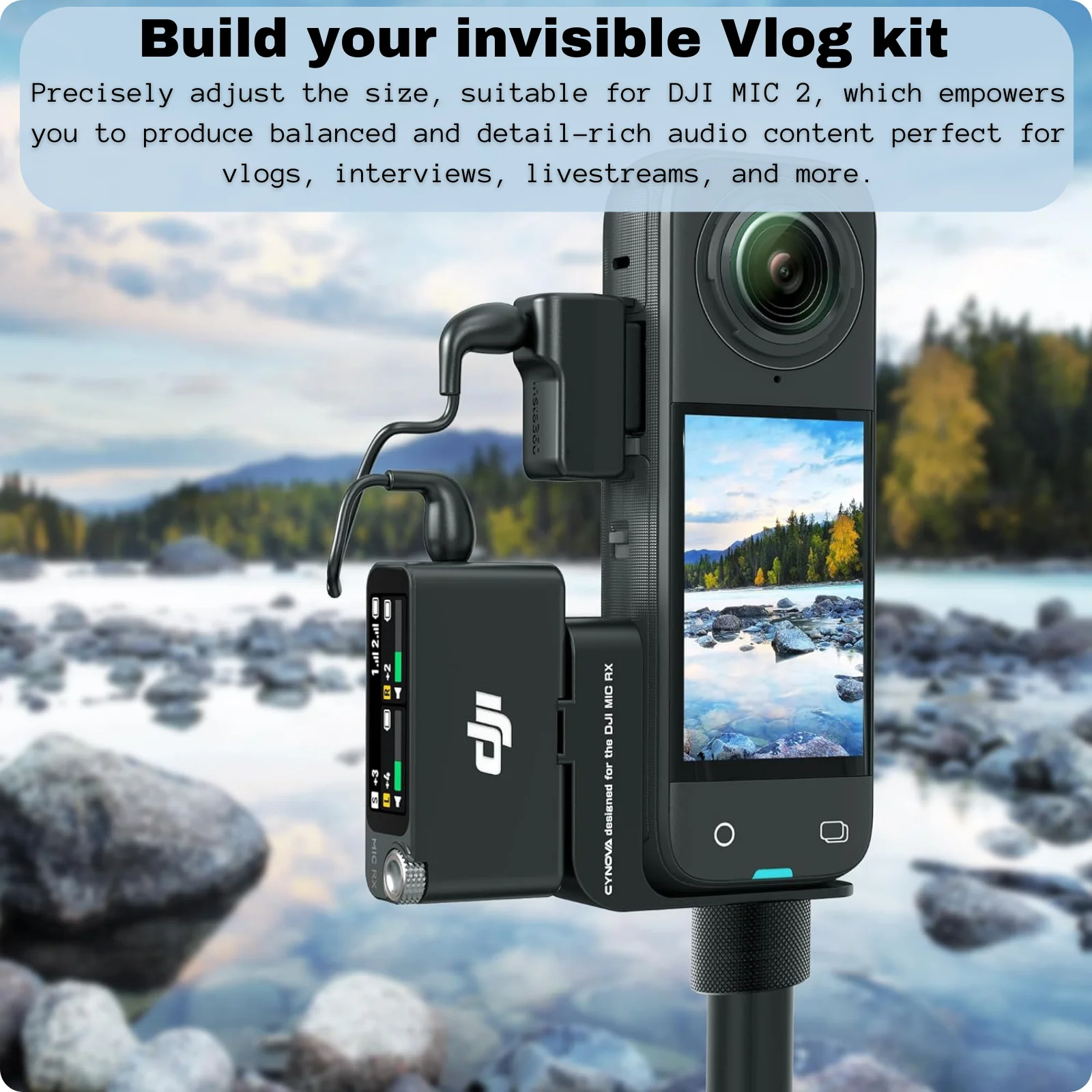 Supporto anubrio oto per Insta360 X5/X4/X3/ONE X2,Supporto anubrio