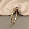 Classic Roman Numeral Zircon O Shape Stainless Steel Gold Plated Bracelet, High Quality Waterproof Wedding Party Jewelry 4