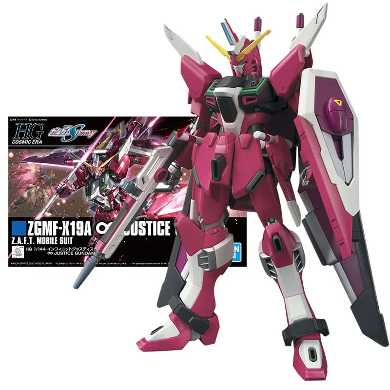 

Bandai Genuine Gunpla Anime Figure HGUC 1/144 Infinite Justice Gundam Collection Gundam Model Kit Anime Action Figure Boys Toys