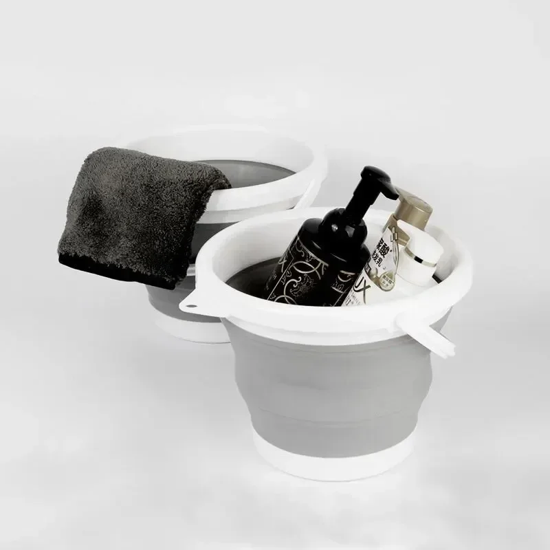 5L portable folding car wash bucket for outdoor fishing trip camping home storage