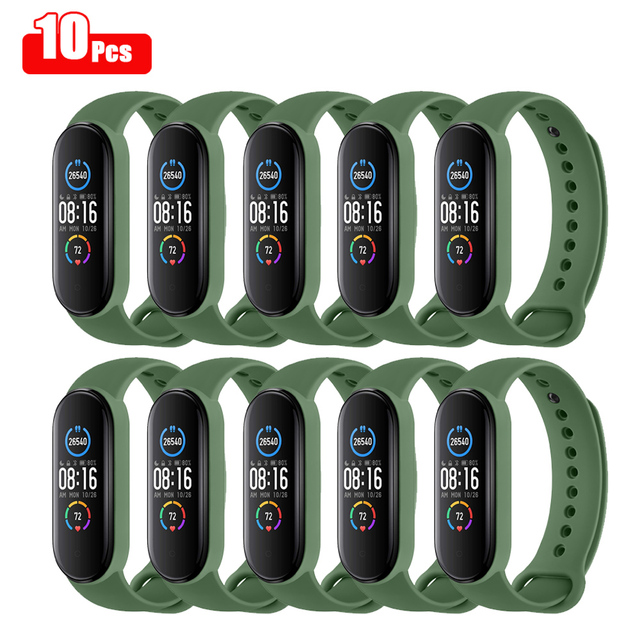 Strap Band For Xiaomi Mi Band 6 5 Silicone Wrist Watchband Strap For Xiaomi Mi Band 6 5 4 3 Bracelet Accessories