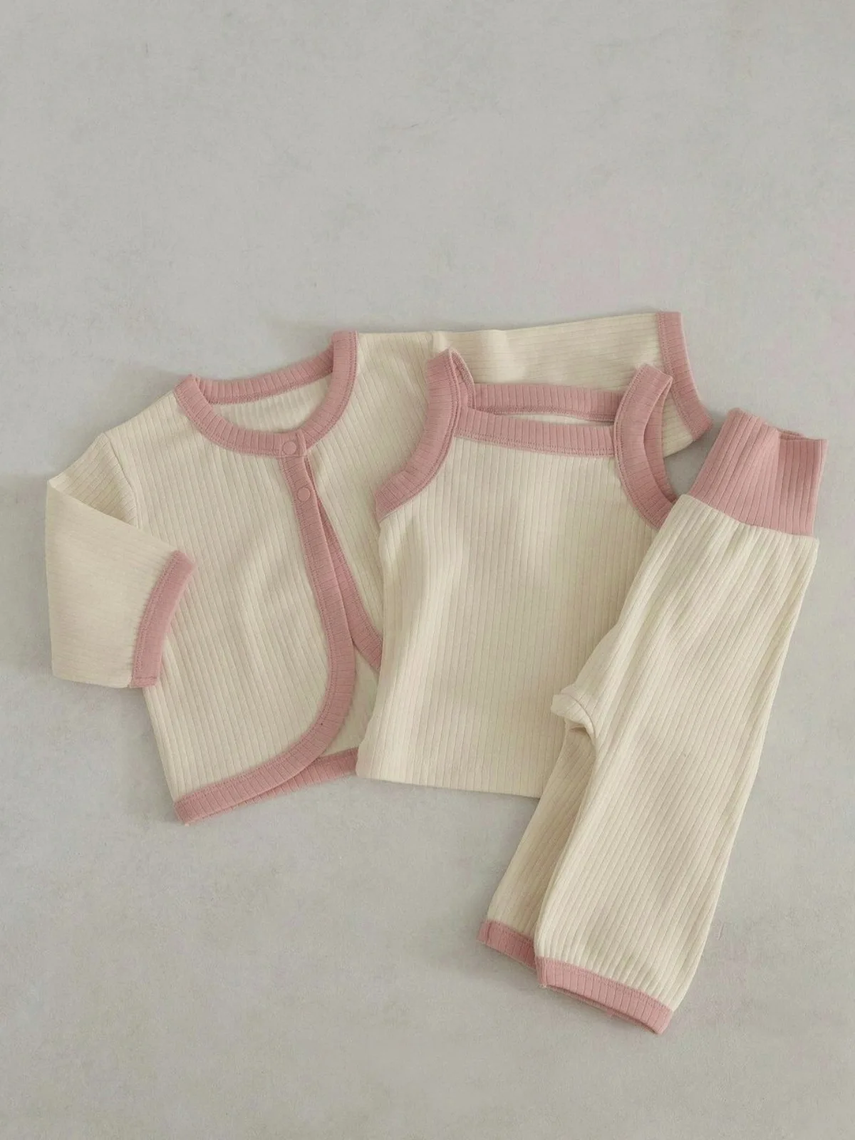 

2024 Summer New Baby Sleeveless Clothes Set Infant Girl Solid Sling Vest + High Waisted Leggings 2pcs Suit Toddler Outfits 0-24M