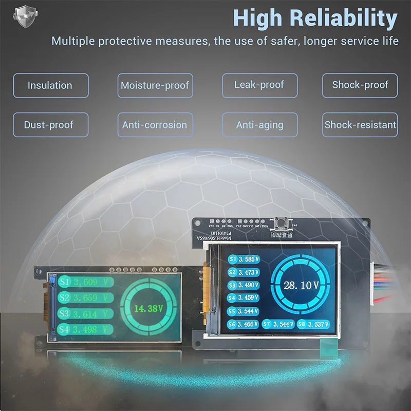 Heltec 4S 6S 8S Batteriespannungstester für Li-Ion-, LiFePO4- und LTO-Packs, Einzelzellen- und Serien-Spannungsmonitor – Detail 7