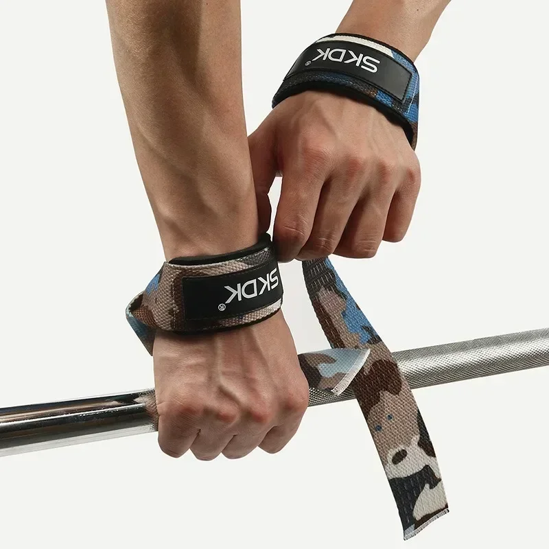 Weightlifting Straps Anti-Slip Silicone Lifting Wrist Straps Strength Training Deadlifts Crossfit Hand Grips Wrist Support 1Pair