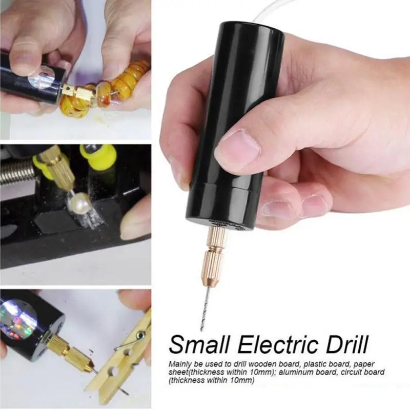 Electric hand drill Wrench 5v Hand Motor Hole Exquisite Electric Durable Mini Drill USB Plastic Saw 3pcs Drills