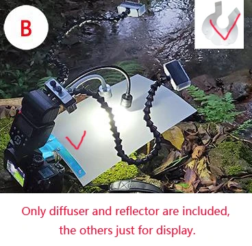 Universal Macro Fotografia Difusor, Reflector Set, 360