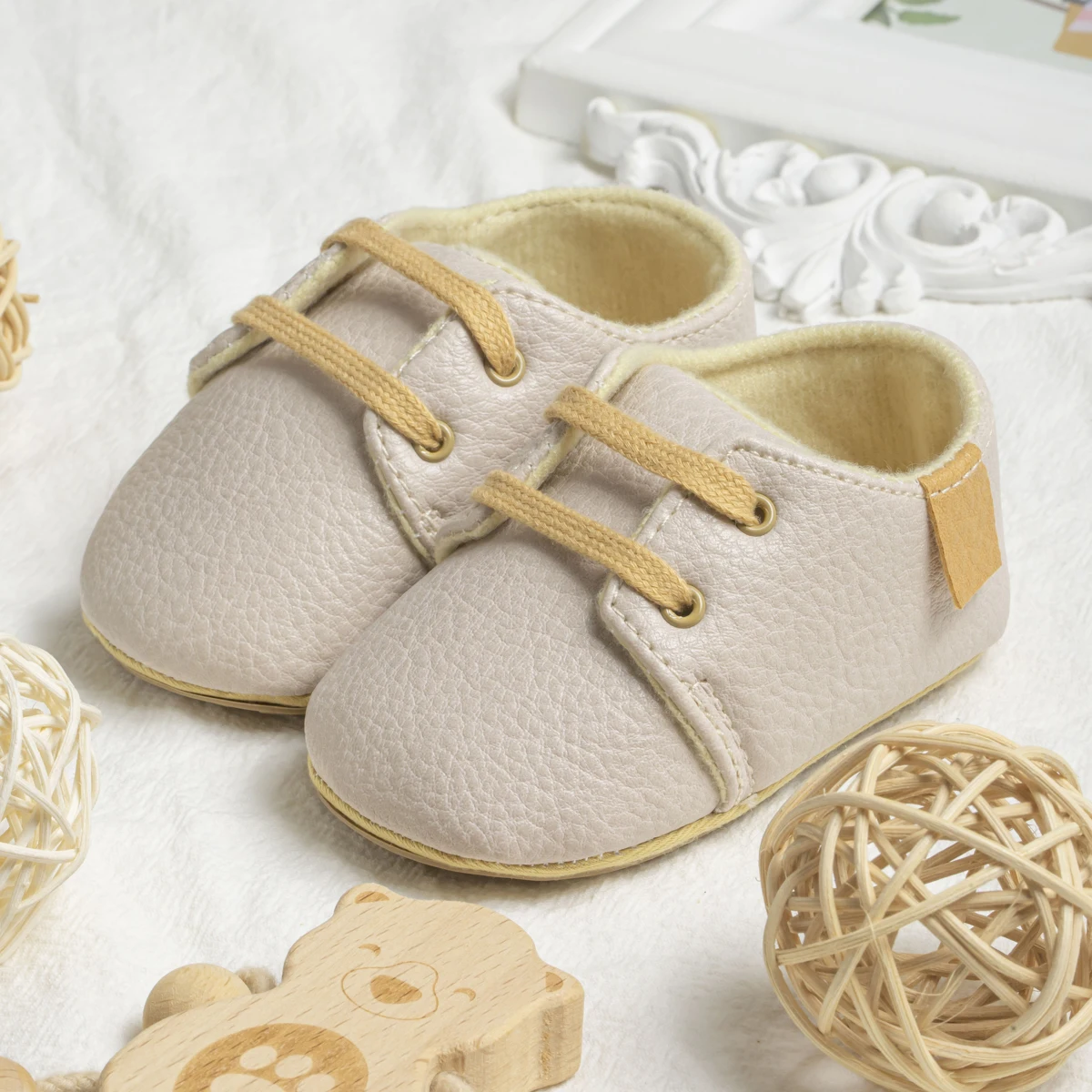 Meckior Baby Shoes Retro Leather Boy Girl Shoes Multicolor Toddler Rubber Sole Anti-slip First Walkers Infant Newborn shoes 2