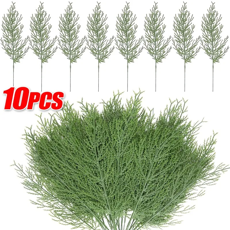 10/5Pcs Artificial Pine Branches Green Plants Pine Needles DIY