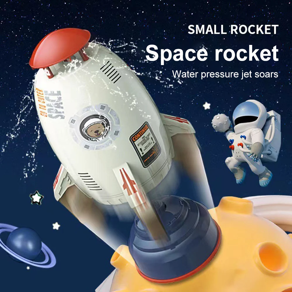 Water Squirting Toy Water Play Toys Water Spray Toy Water Powered Launcher Colorful Durable Space Rocket Jet Sprinkler Plastic Play for Outdoor for Child Kids